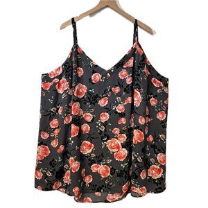 Torrid Gray & Pink Floral Tank Top - Size 5X